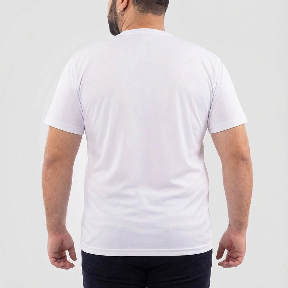 Camiseta Deportiva de Hombre Plus Size Fist - Blanco