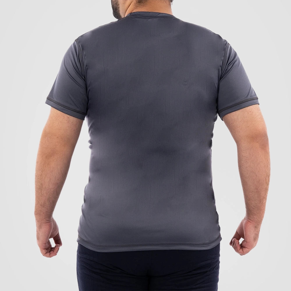 Camiseta Deportiva de Hombre Plus Size Fist - Gris Oscuro