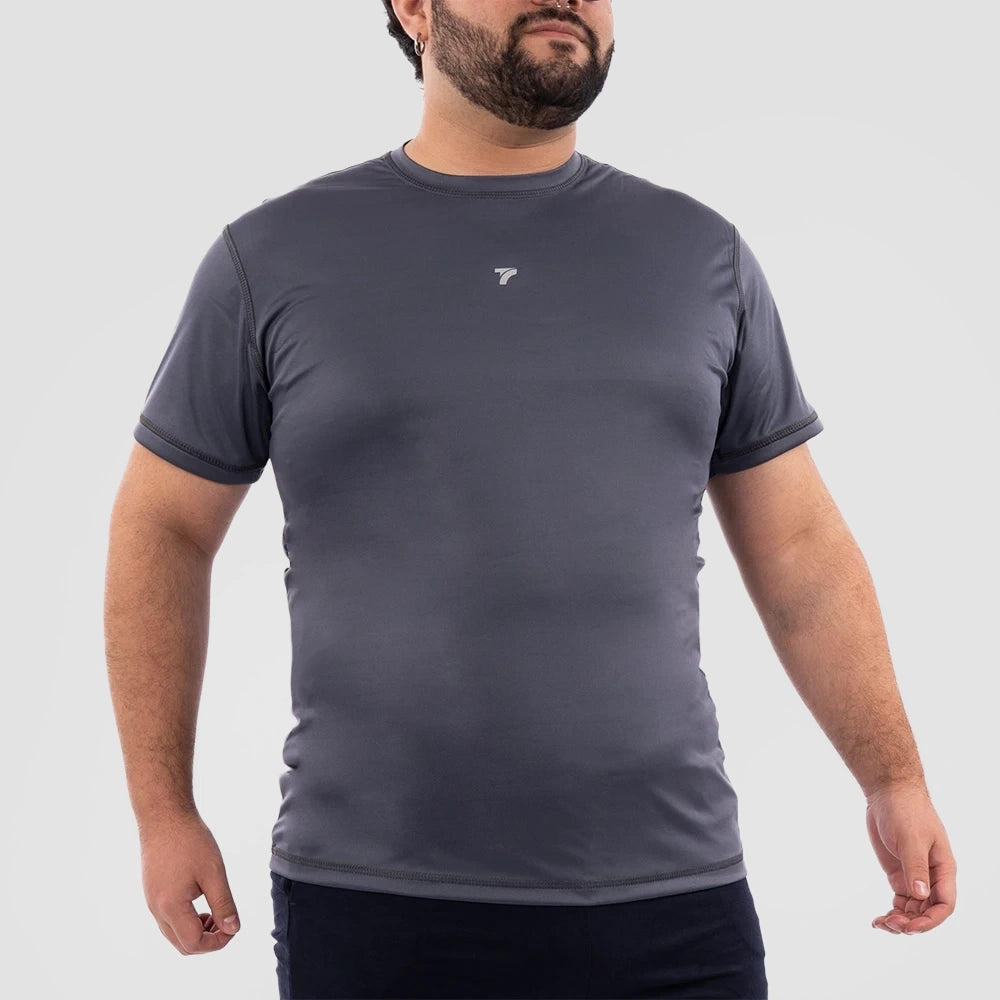 Camiseta Deportiva de Hombre Plus Size Fist - Gris Oscuro