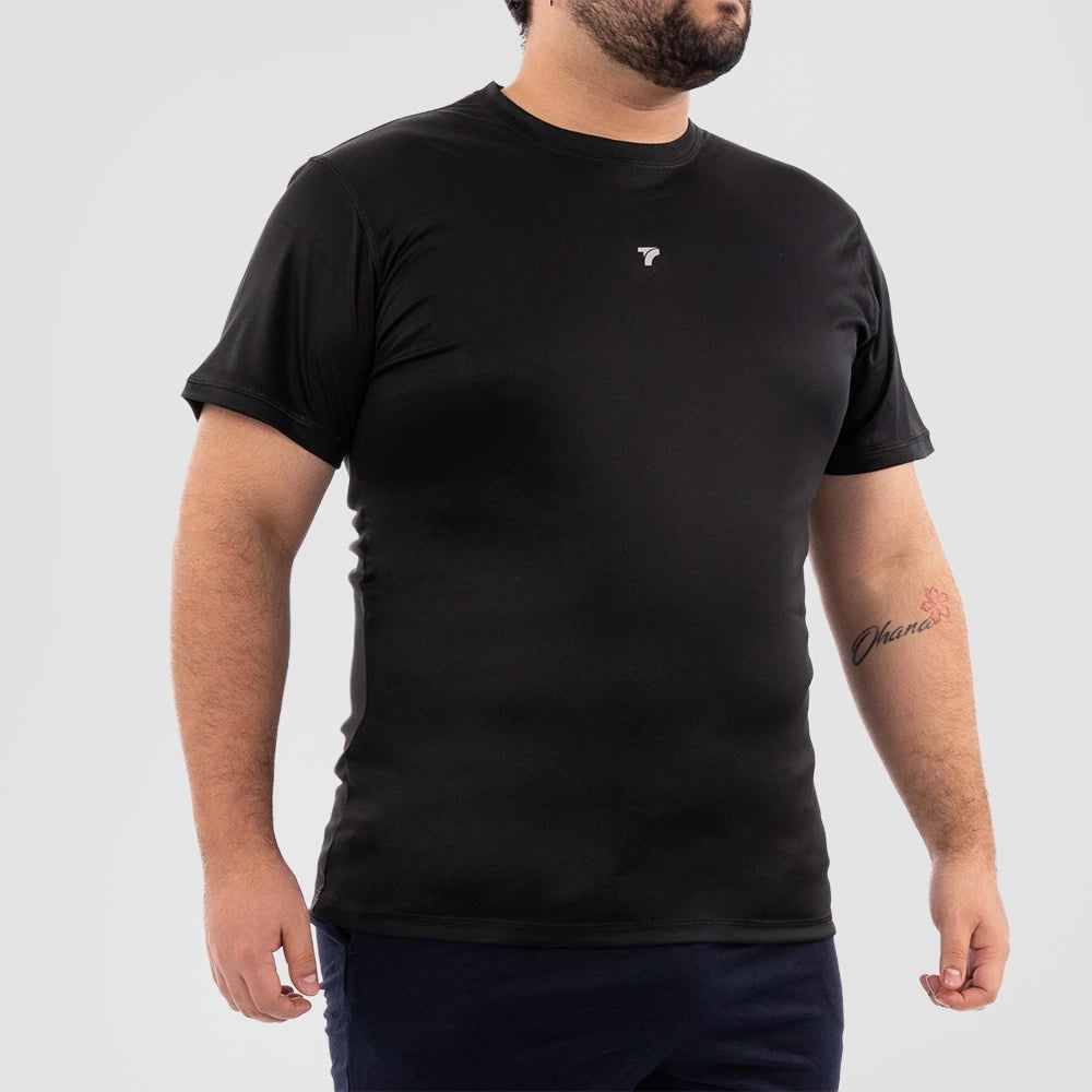 Camiseta Deportiva de Hombre Plus Size Fist - Negro