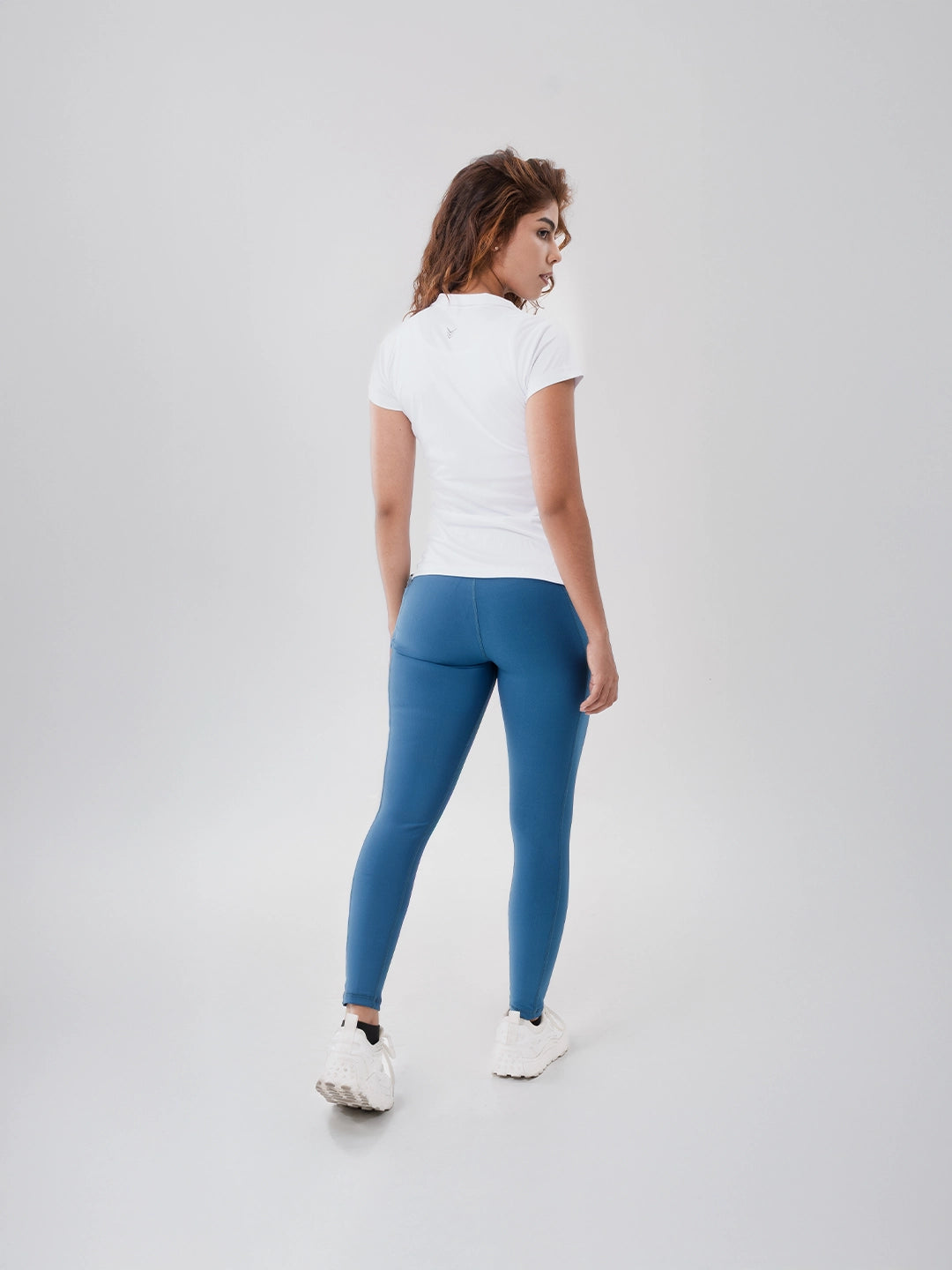 Leggins Deportivos de Mujer con Bolsillo - Azul Petróleo