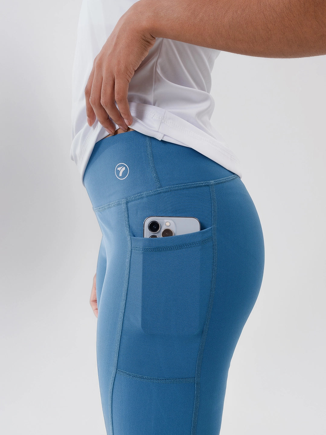 Leggins Deportivos de Mujer con Bolsillo - Azul Petróleo