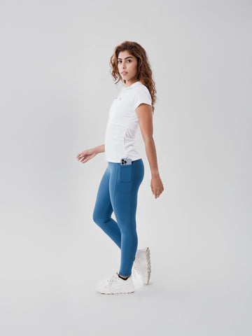 Leggins Deportivos de Mujer con Bolsillo - Azul Petróleo