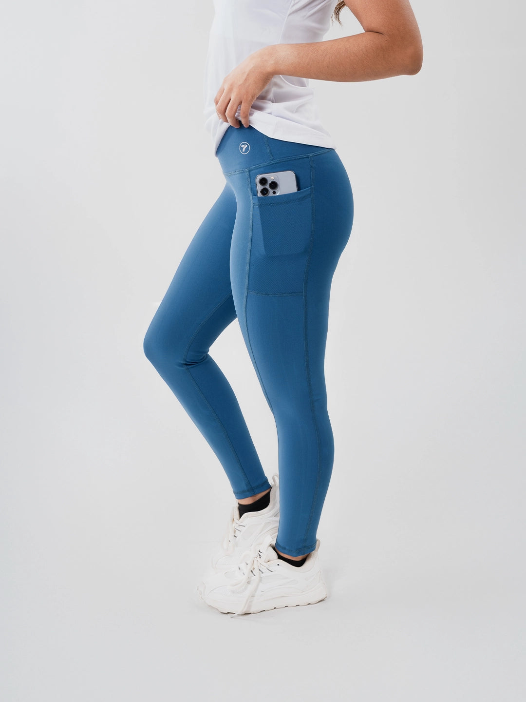 Leggins Deportivos de Mujer con Bolsillo - Azul Petróleo