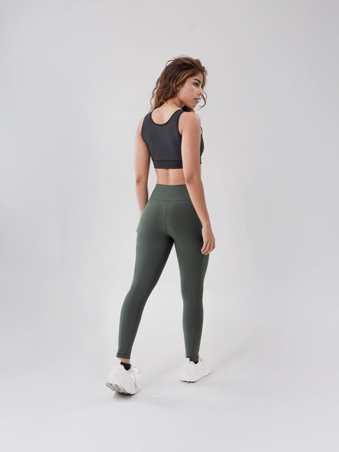 Leggins Deportivos de Mujer con Bolsillo - Verde Militar