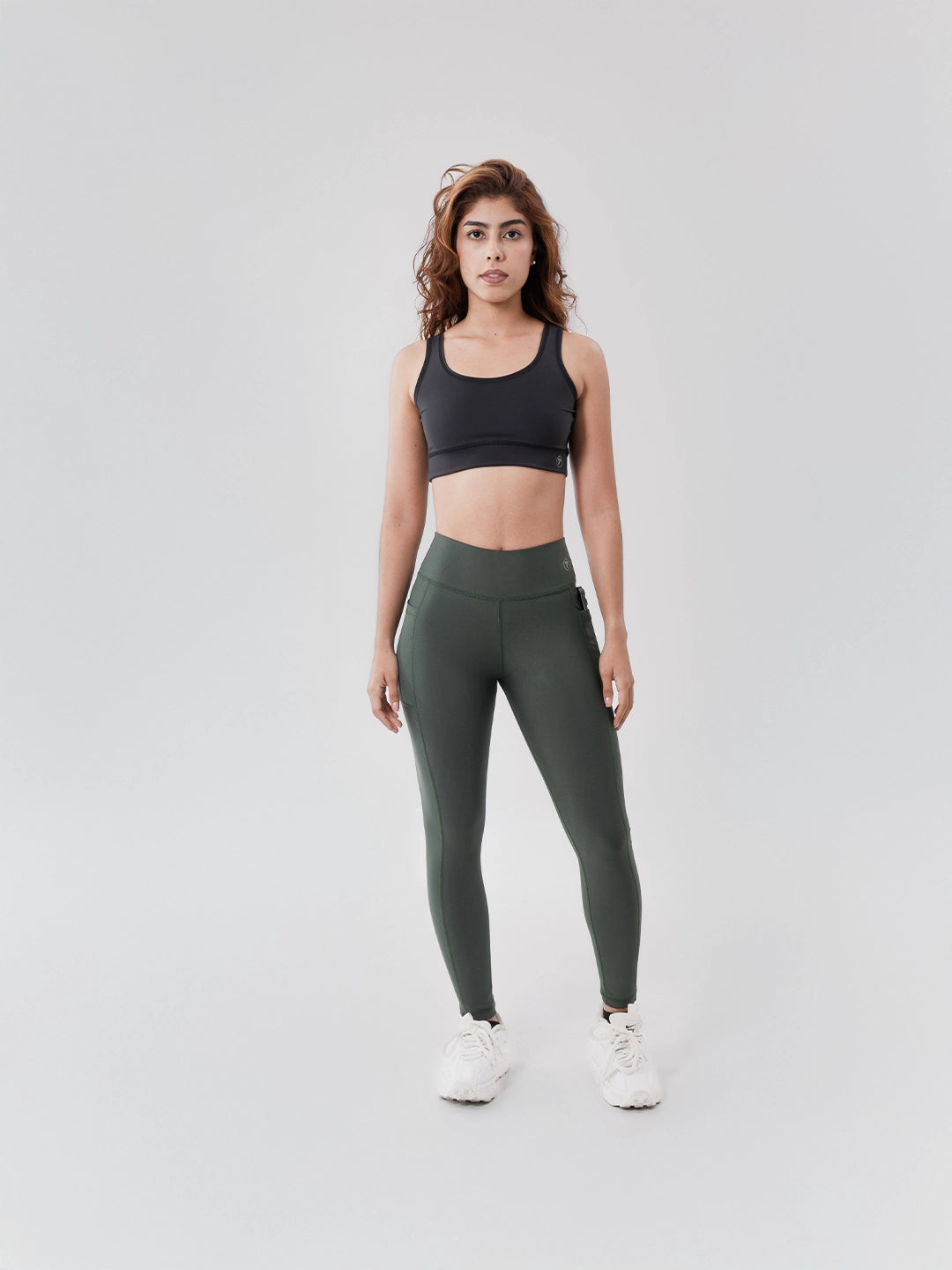 Leggins Deportivos de Mujer con Bolsillo - Verde Militar