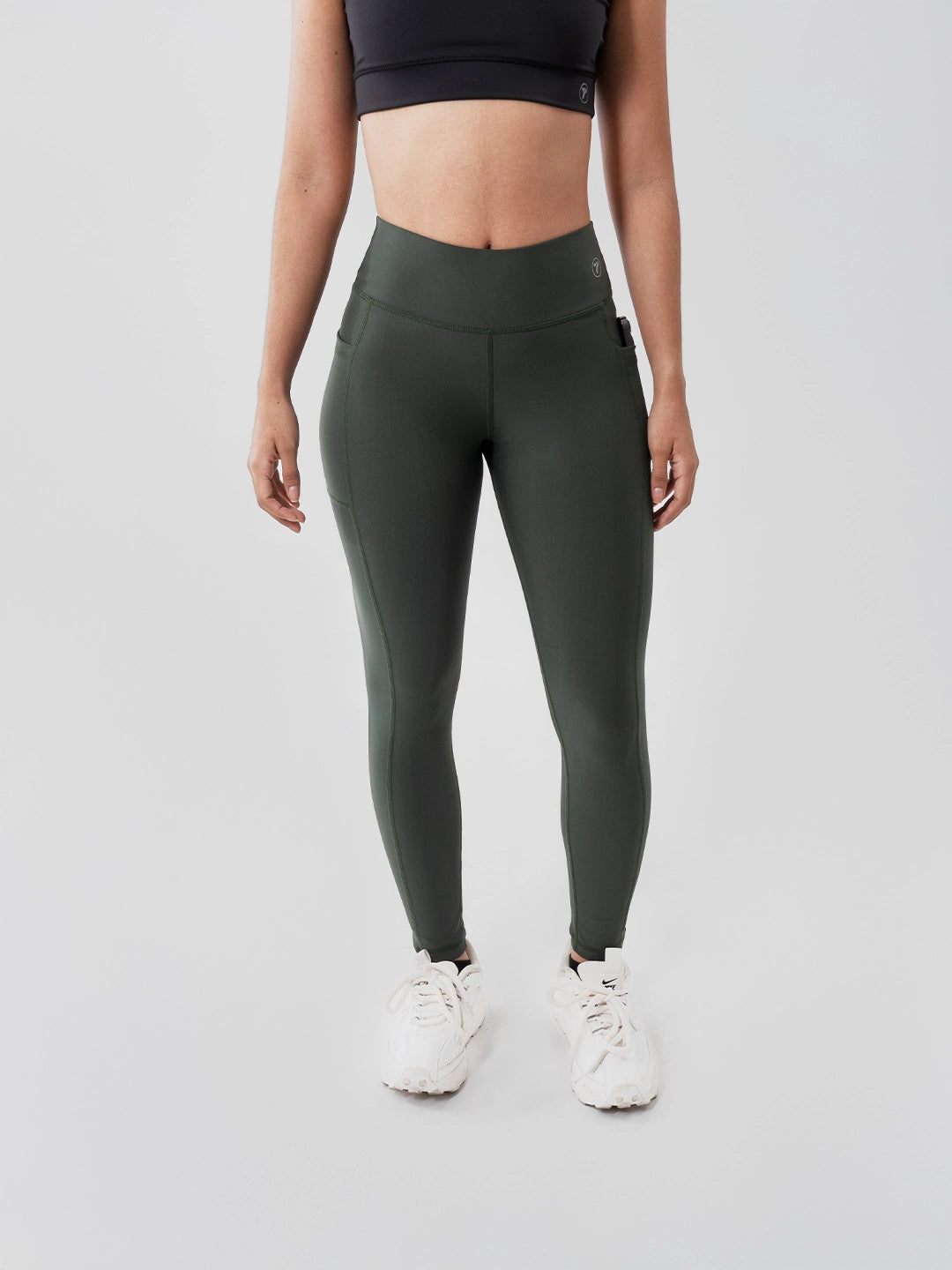 Leggins Deportivos de Mujer con Bolsillo - Verde Militar