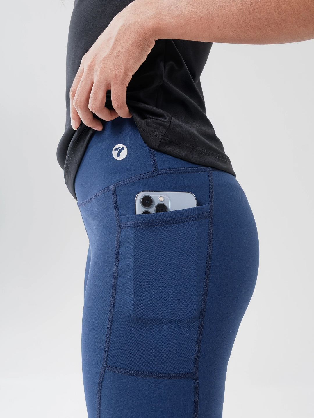 Leggins Deportivos de Mujer con Bolsillo - Azul Turquí