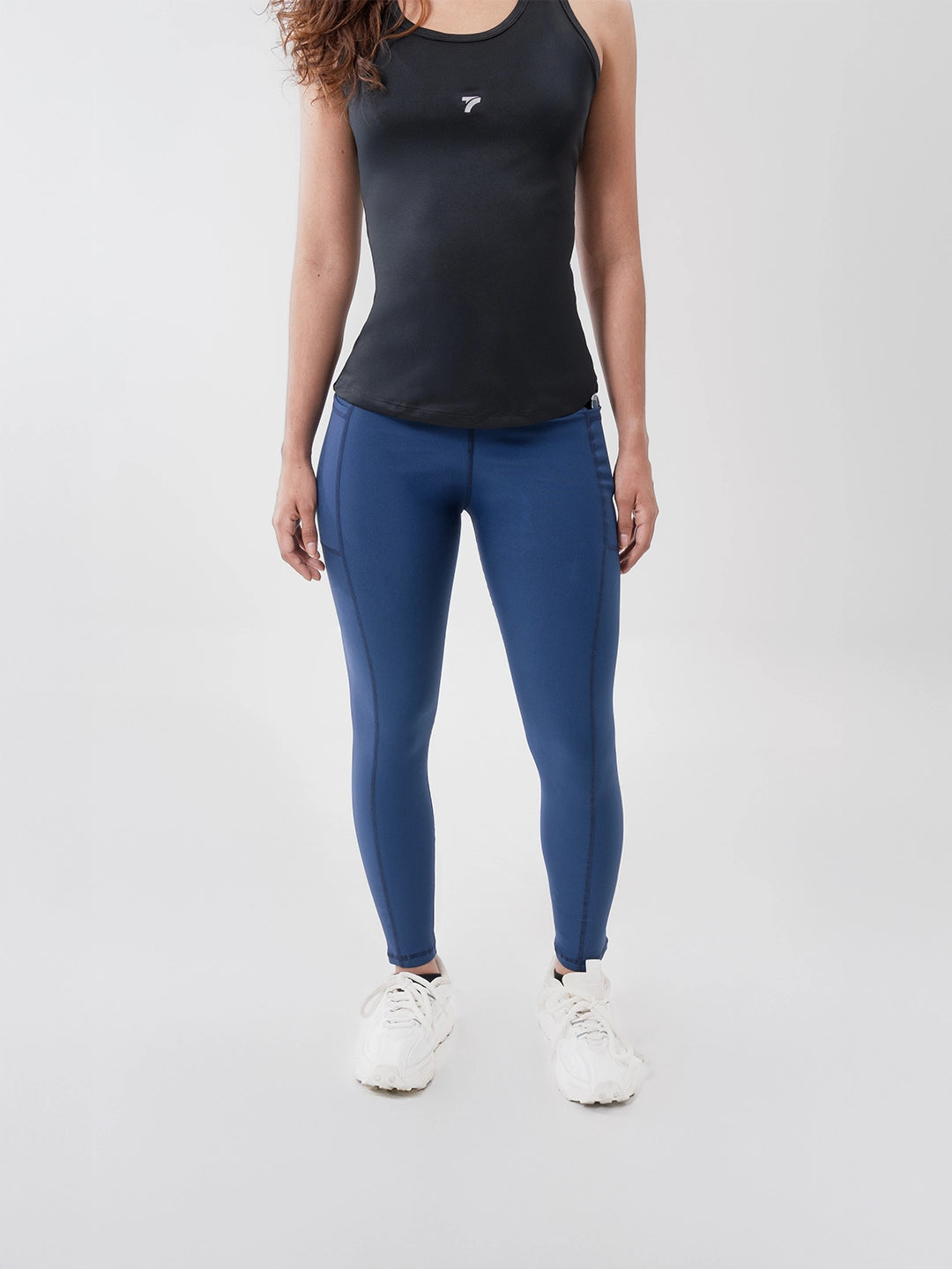 Leggins Deportivos de Mujer con Bolsillo - Azul Turquí