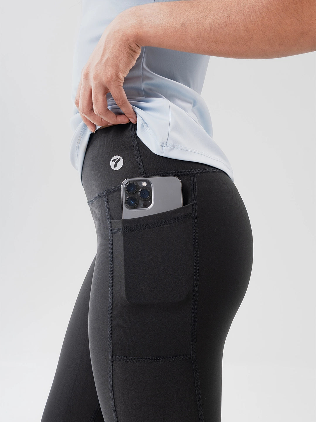 Leggins Deportivos de Mujer con Bolsillo - Negro