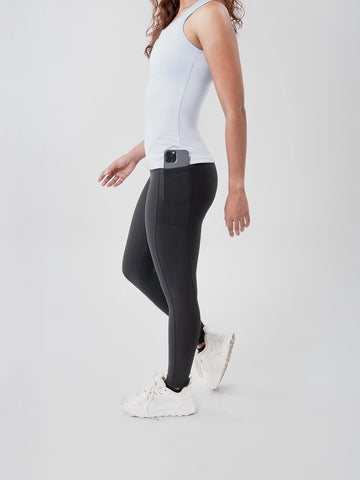 Leggins Deportivos de Mujer con Bolsillo - Negro