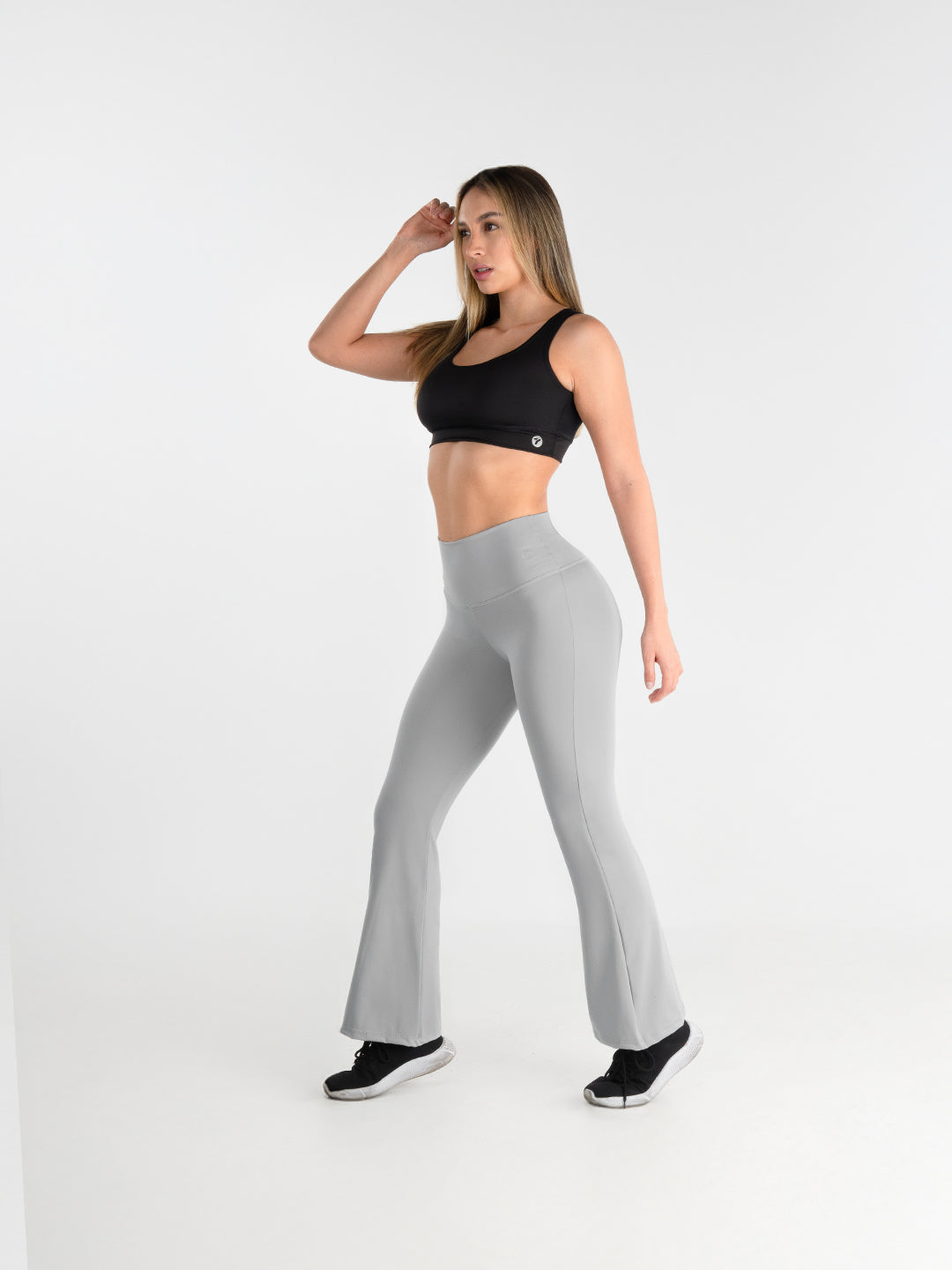 Leggins Deportivos de Mujer Bota Ancha Venus – Gris Claro