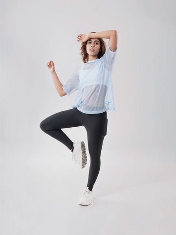 Camiseta Deportiva de Mujer Airflow - Azul Celeste