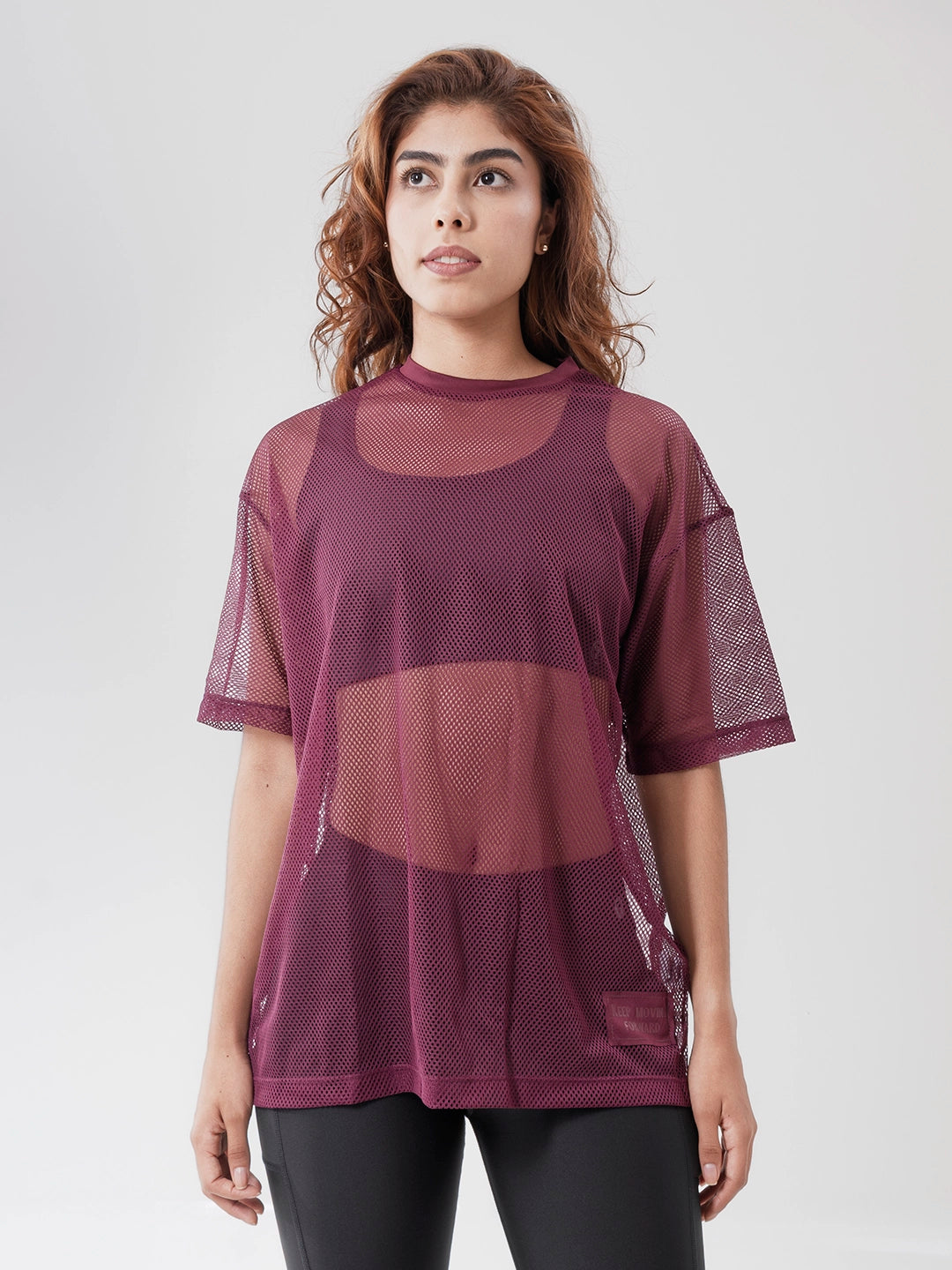 Camiseta Deportiva de Mujer Airflow - Vinotinto