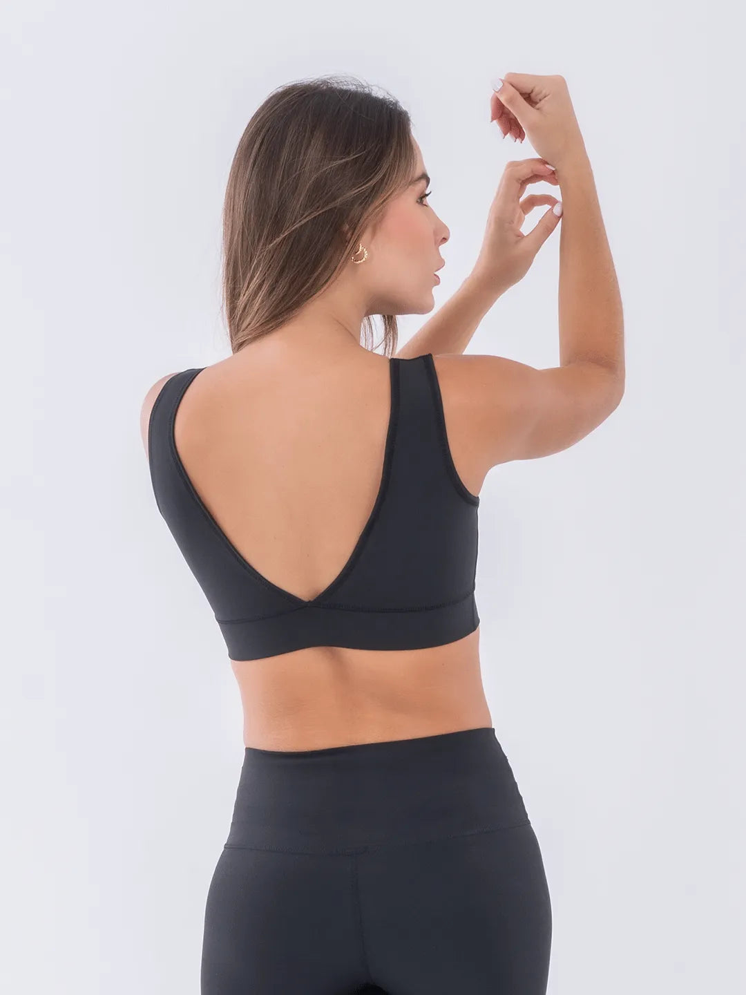 Top Deportivo de Mujer Hyperflex - Negro con Amarillo Neón