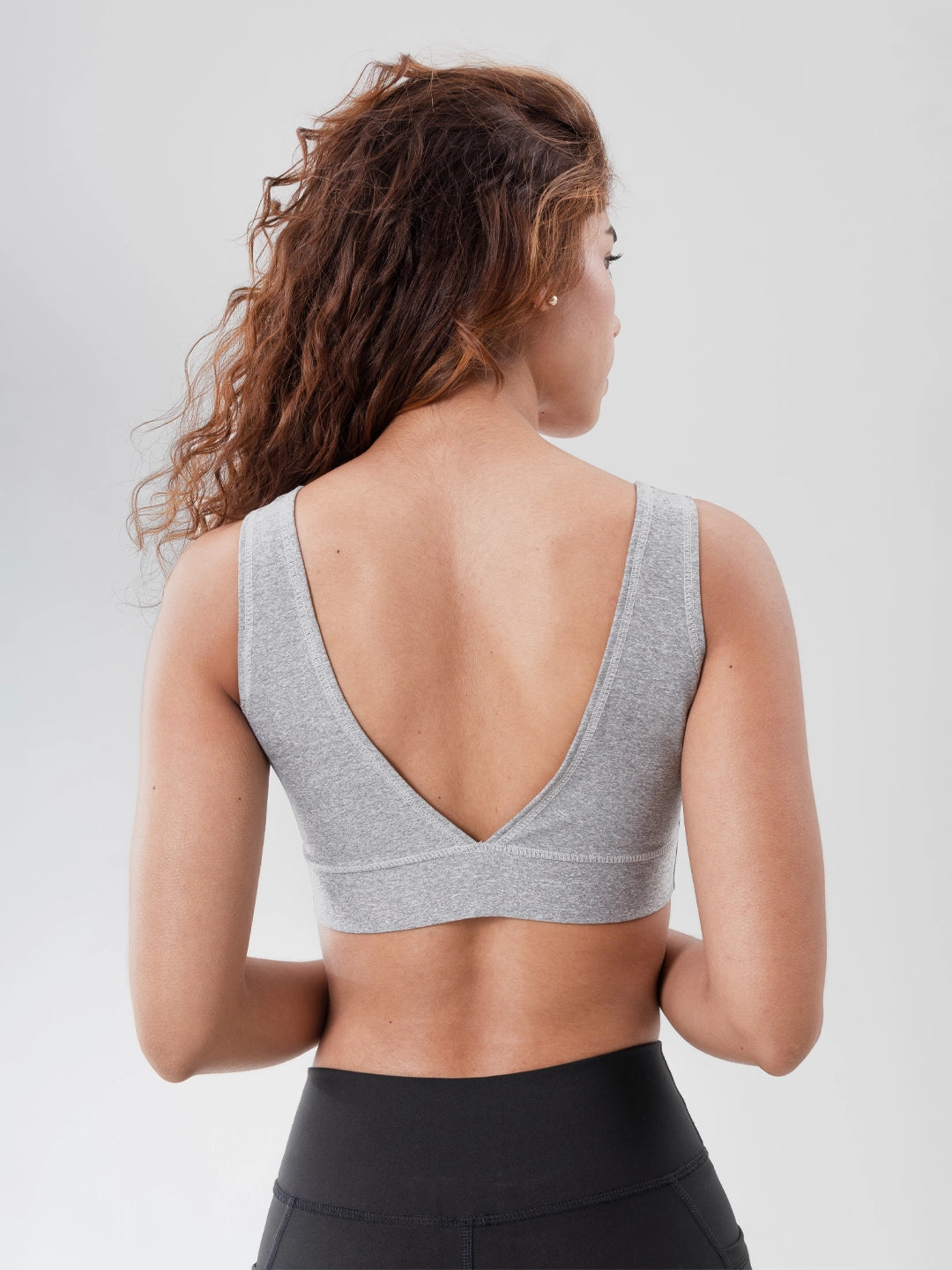 Top Deportivo de Mujer Hyperflex - Gris Jaspe con Amarillo Neon