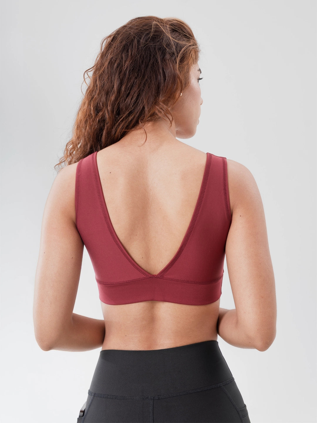 Top Deportivo de Mujer Hyperflex - Vinotinto con Negro