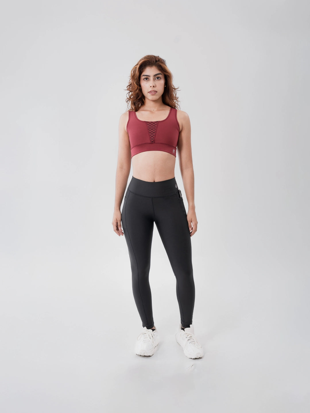 Top Deportivo de Mujer Hyperflex - Vinotinto con Negro
