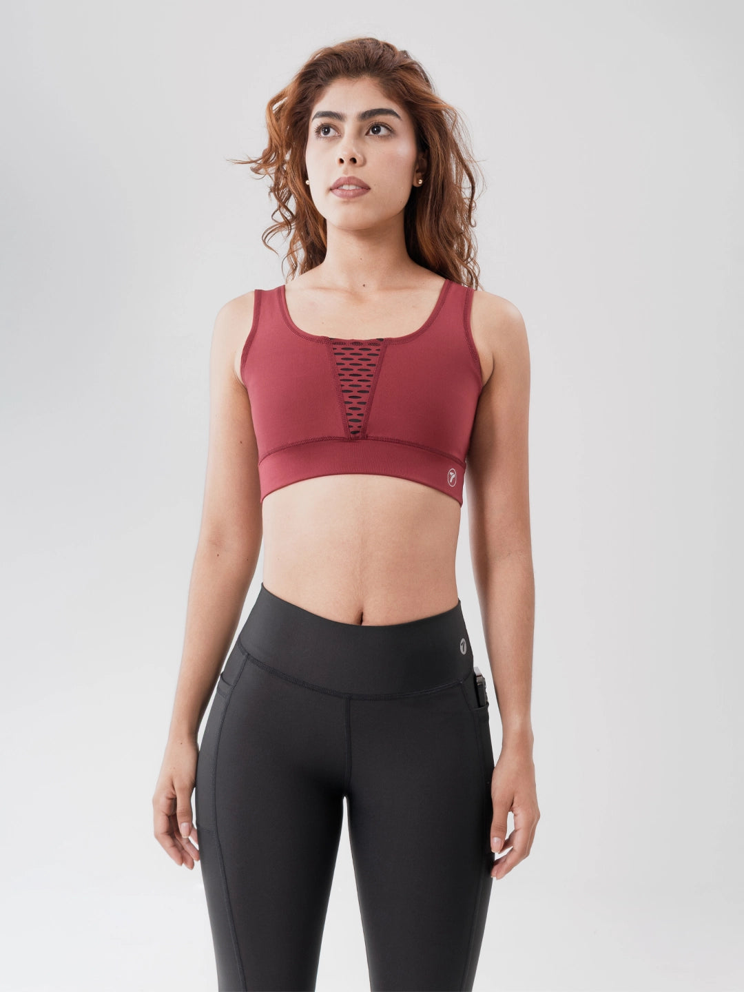Top Deportivo de Mujer Hyperflex - Vinotinto con Negro