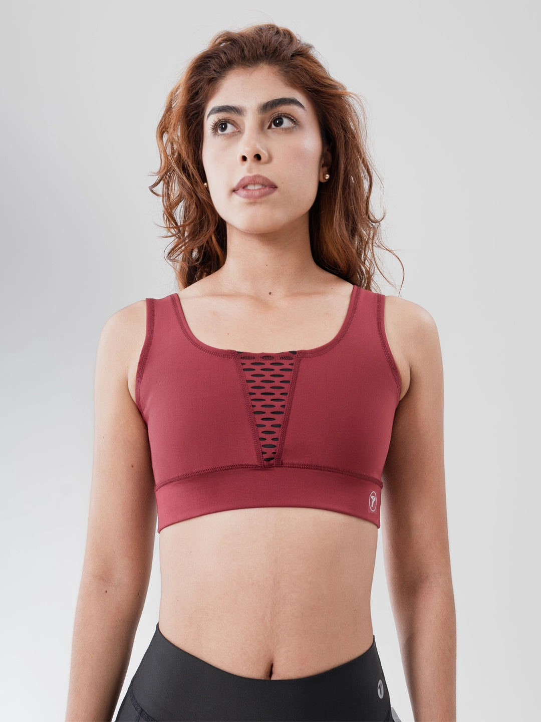 Top Deportivo de Mujer Hyperflex - Vinotinto con Negro