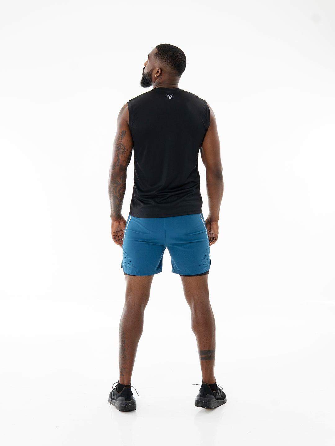 Pantaloneta con Licra Interna para Running de Hombre Track – Azul Petróleo