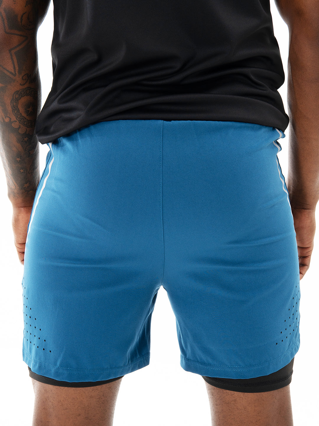 Pantaloneta con Licra Interna para Running de Hombre Track – Azul Petróleo