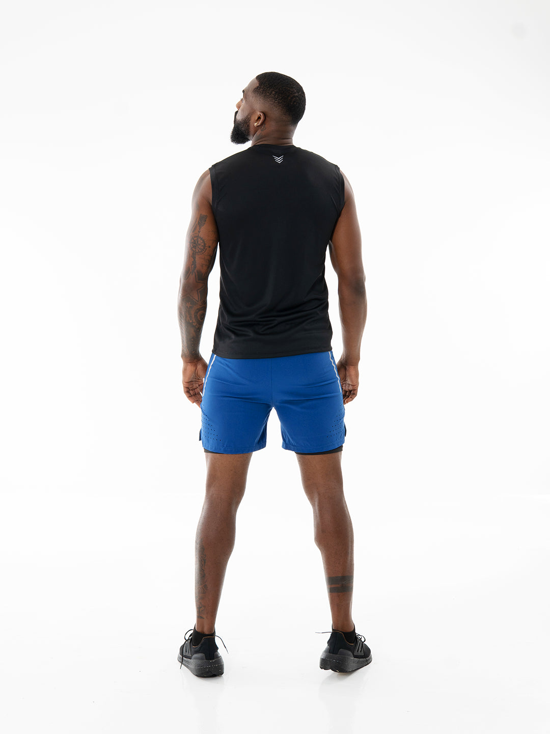 Pantaloneta con Licra Interna para Running de Hombre Track – Azul Rey