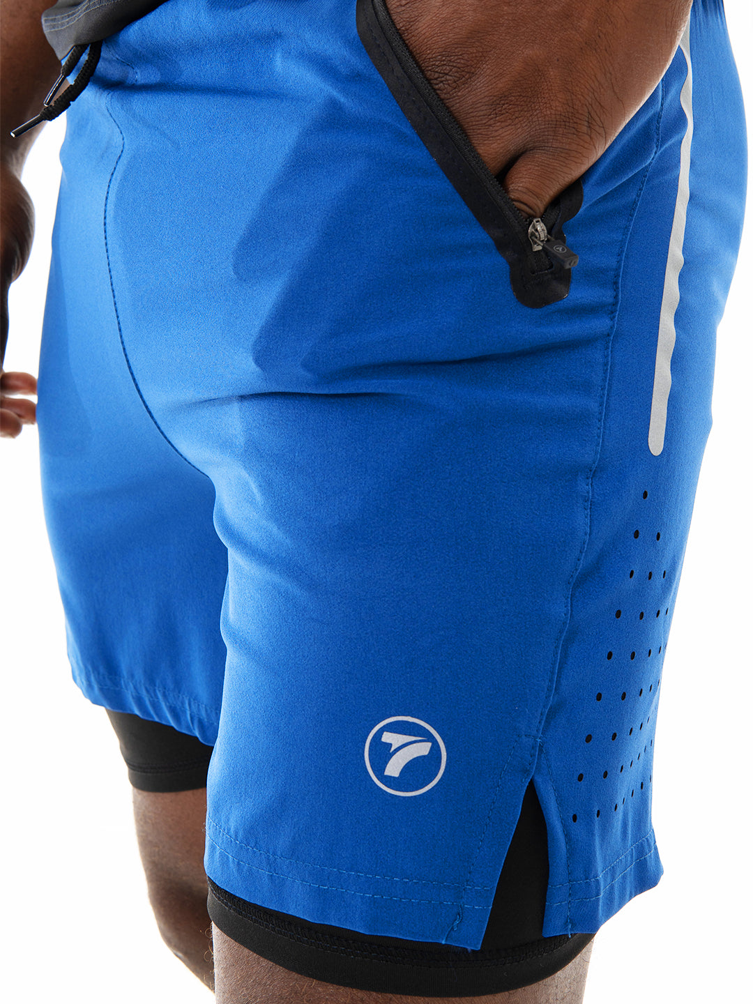 Pantaloneta con Licra Interna para Running de Hombre Track – Azul Rey