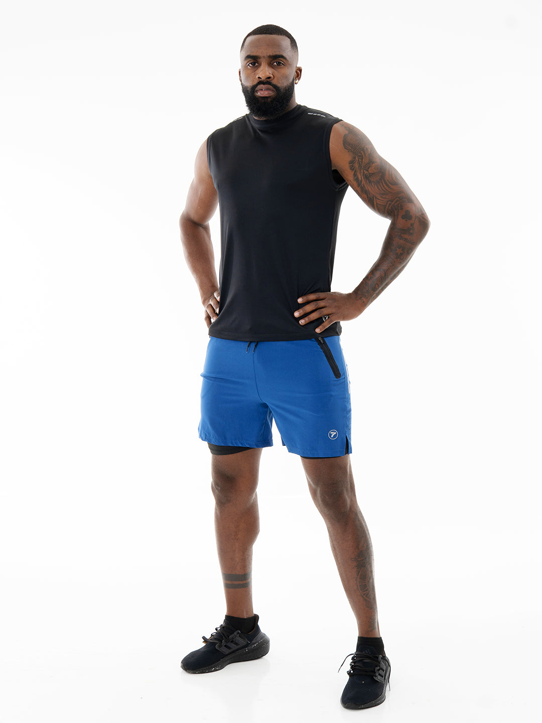 Pantaloneta con Licra Interna para Running de Hombre Track – Azul Rey