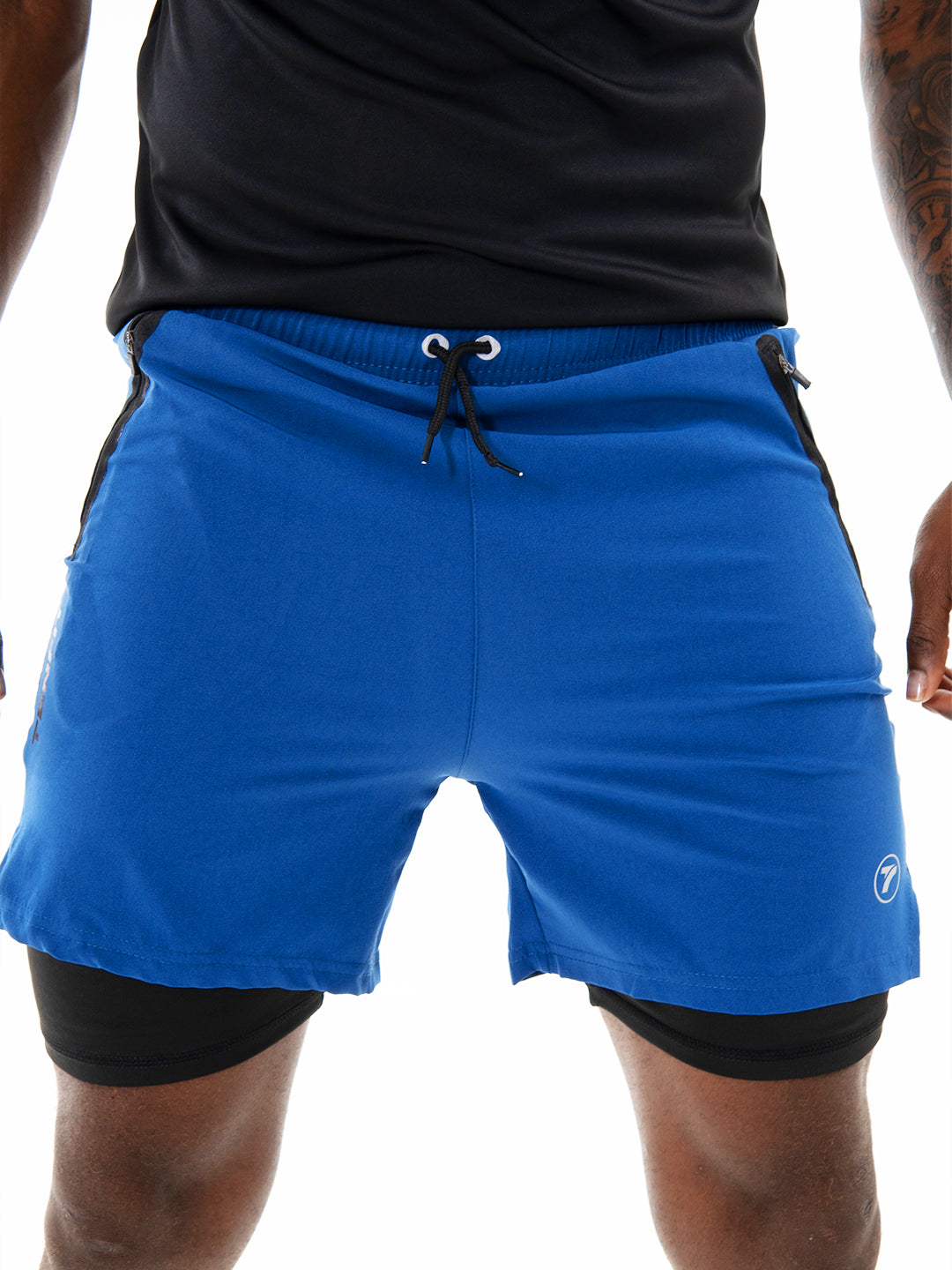 Pantaloneta con Licra Interna para Running de Hombre Track – Azul Rey