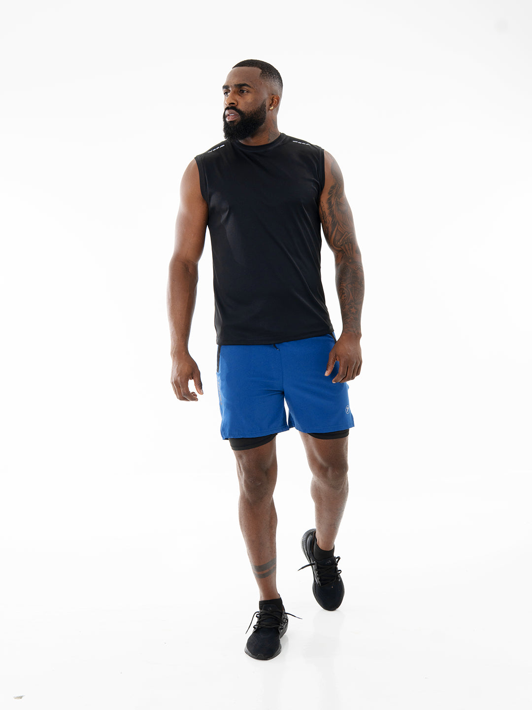 Pantaloneta con Licra Interna para Running de Hombre Track – Azul Rey