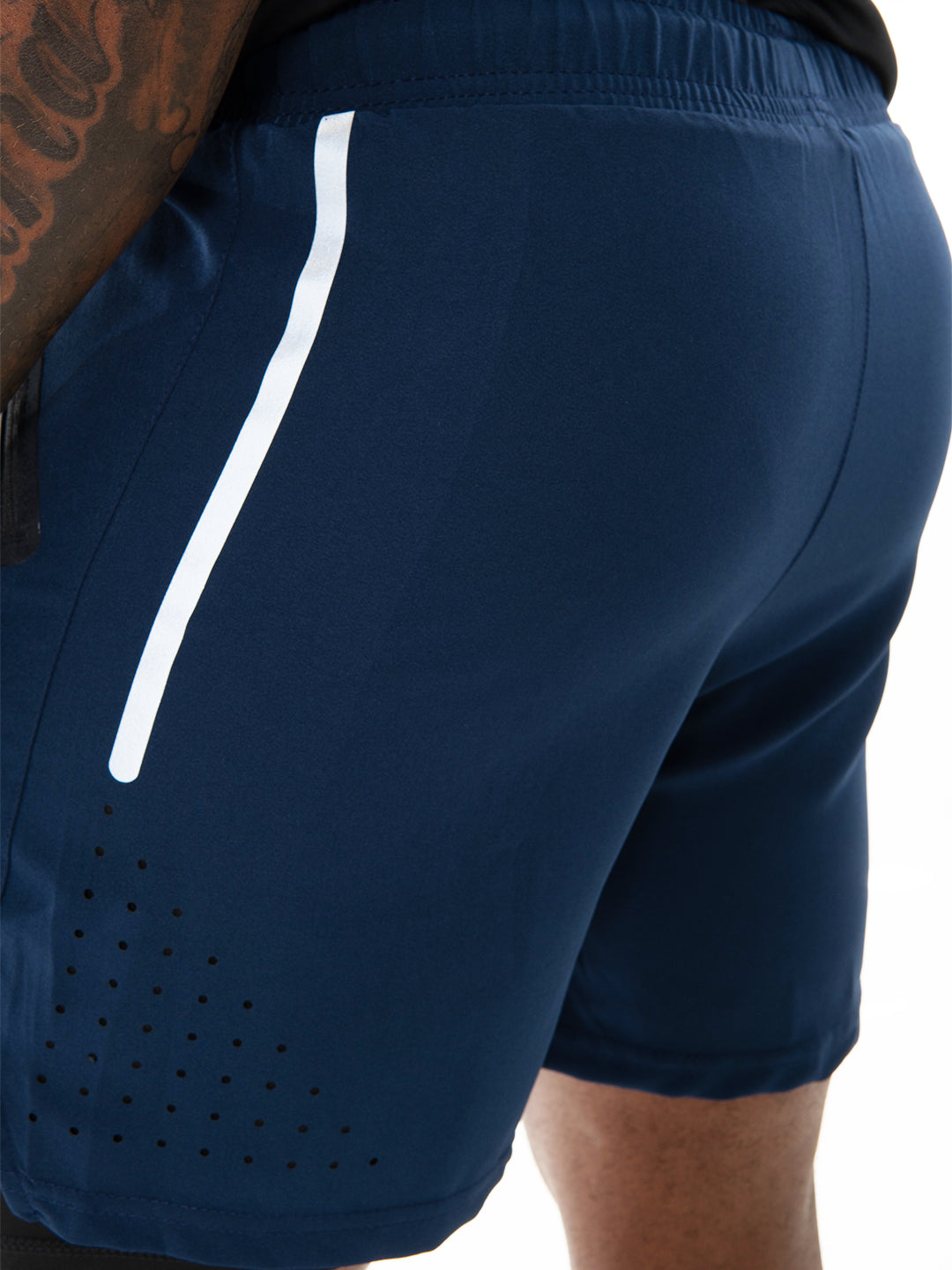 Pantaloneta con Licra Interna para Running de Hombre Track – Azul Turquí