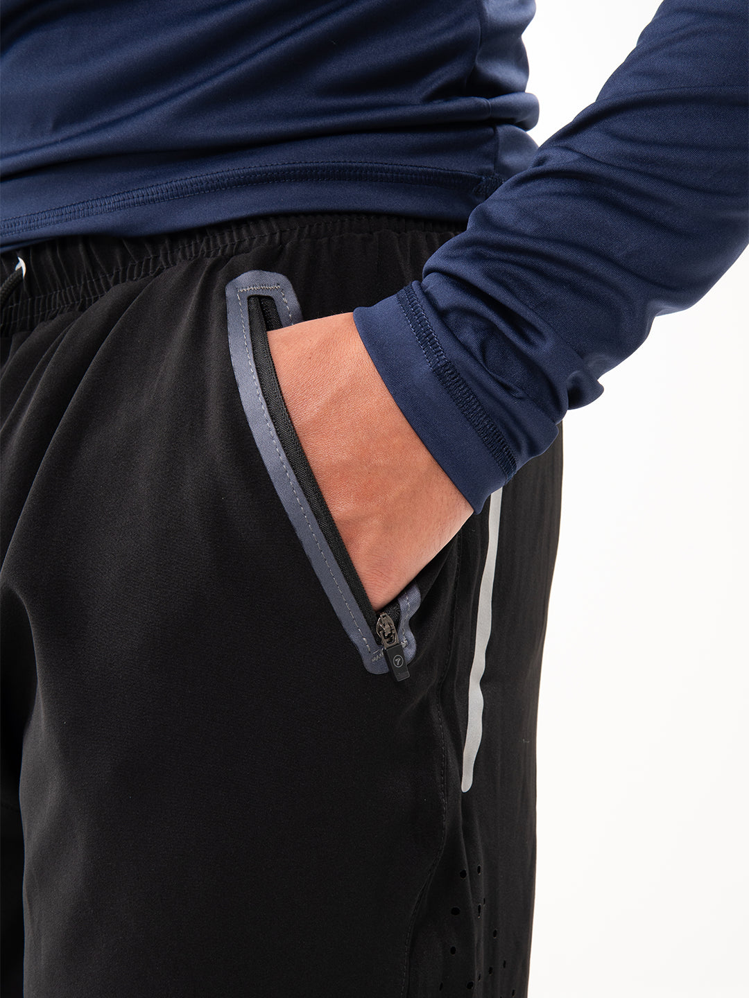 Pantaloneta con Licra Interna para Running de Hombre Track – Negro