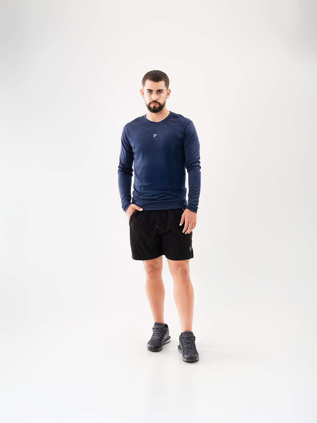 Pantaloneta con Licra Interna para Running de Hombre Track – Negro