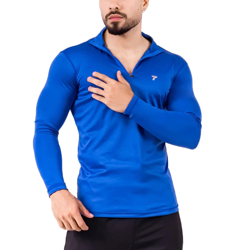 Buzo Manga Larga para running de Hombre Rolling – Azul Rey