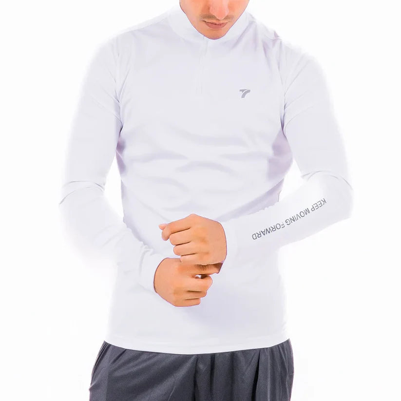 Buzo Manga Larga para running de Hombre Rolling – Blanco