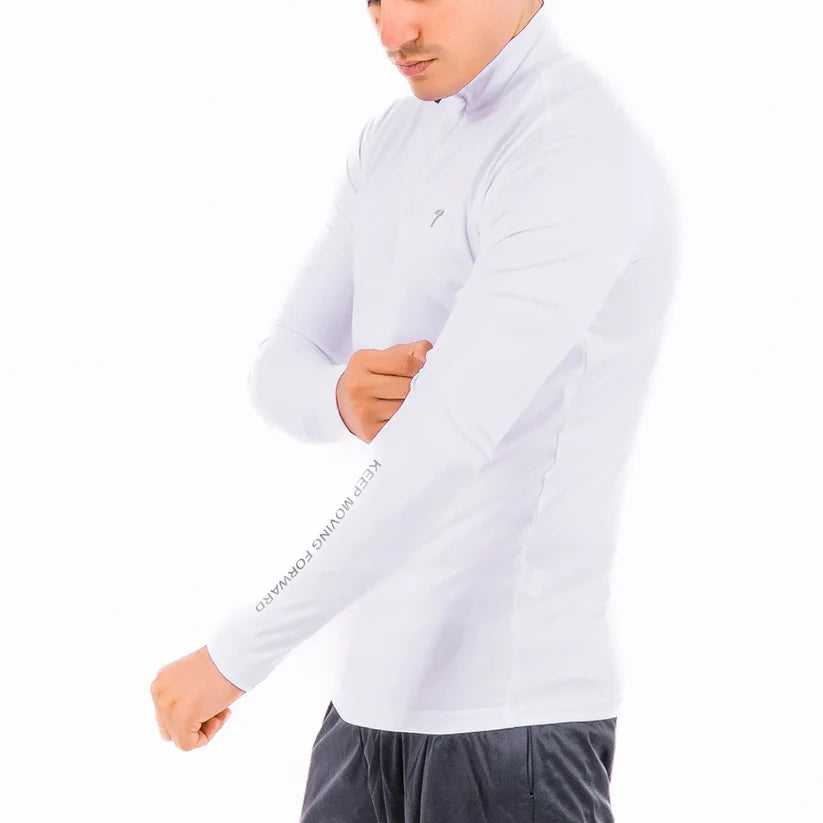 Buzo Manga Larga para running de Hombre Rolling – Blanco