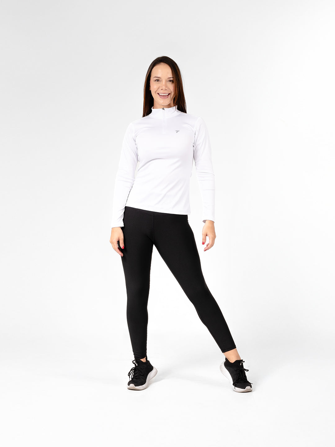 Buzo Manga Larga para running de Mujer Rolling con Cierre – Blanco