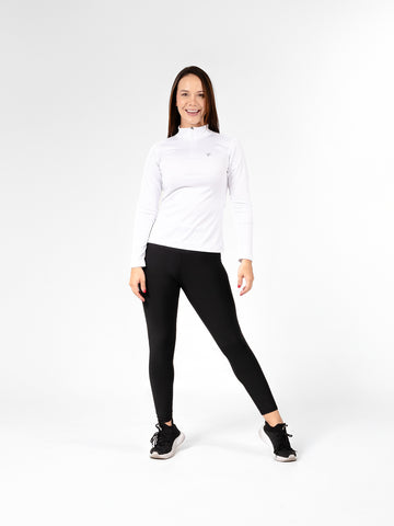 Buzo Manga Larga para running de Mujer Rolling con Cierre – Blanco