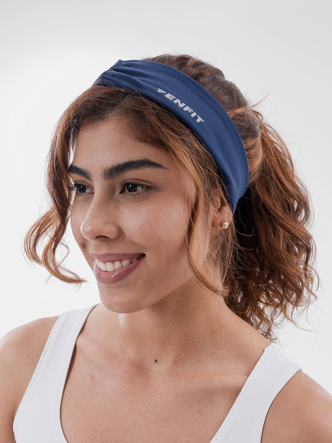 Banda Deportiva de Mujer Sweatband - Azul Turquí