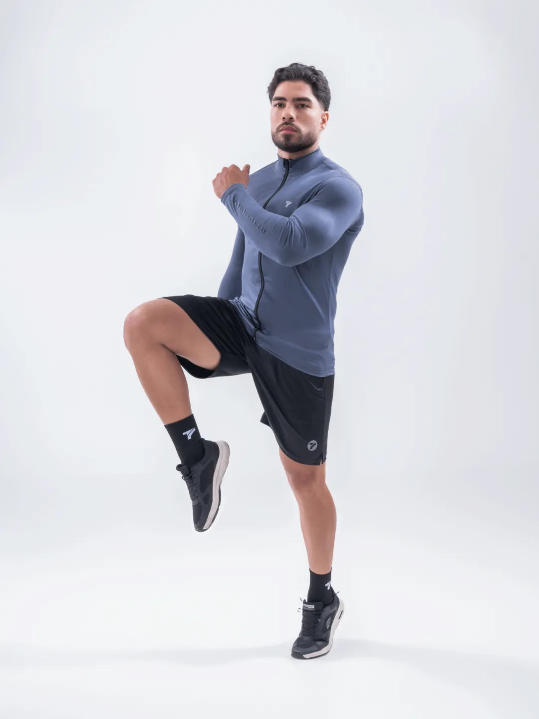 Buzo Manga Larga para running de Hombre Rolling Pro - Gris Oscuro