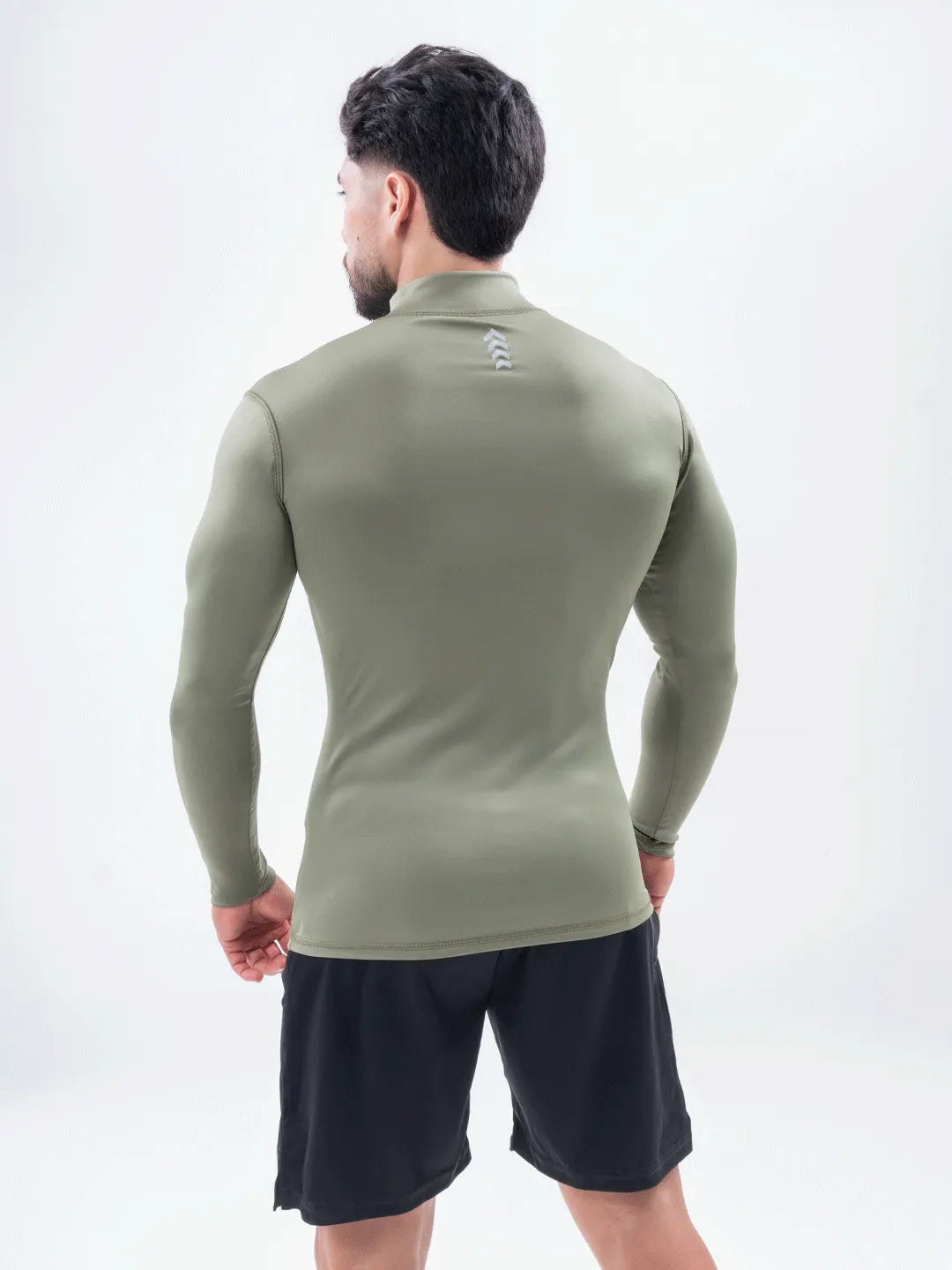 Buzo Manga Larga para running de Hombre Rolling Pro - Verde Militar