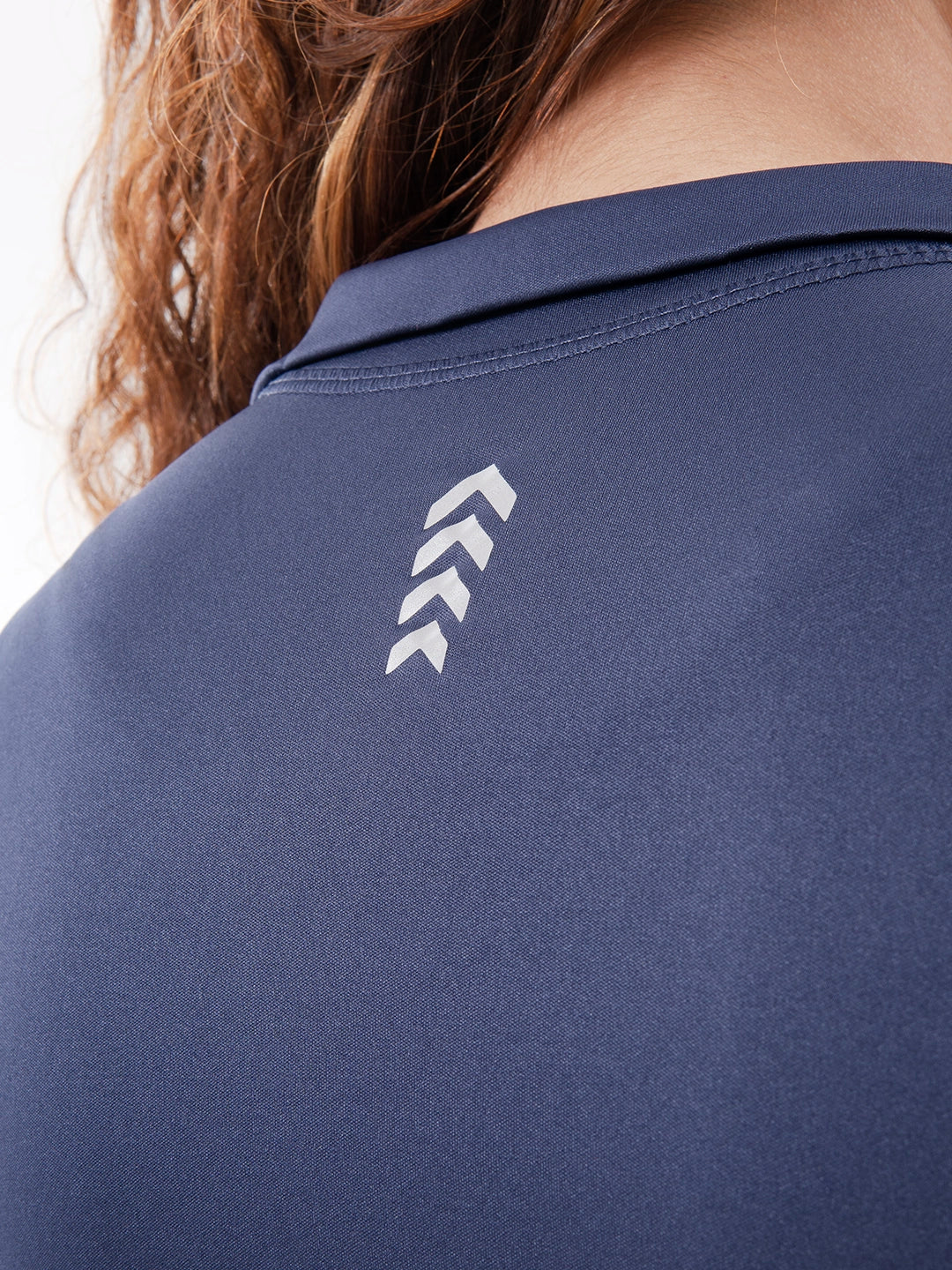 Buzo Manga Larga para running de Mujer Rolling Pro - Azul Turquí