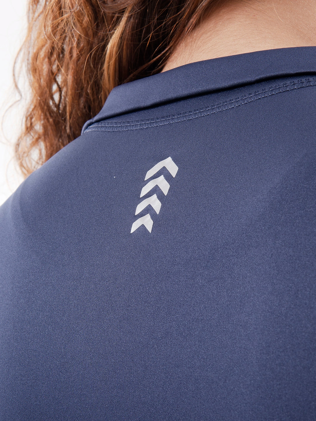 Buzo Manga Larga para running de Mujer Rolling Pro - Azul Turquí