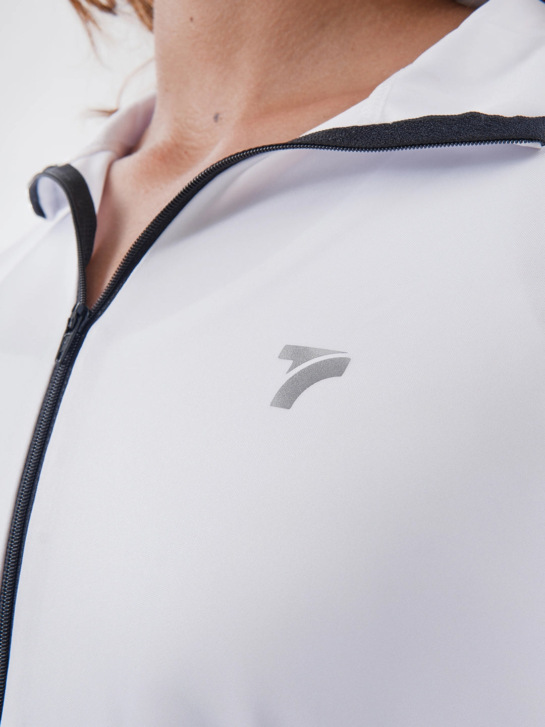 Buzo Manga Larga para running de Mujer Rolling Pro - Blanco