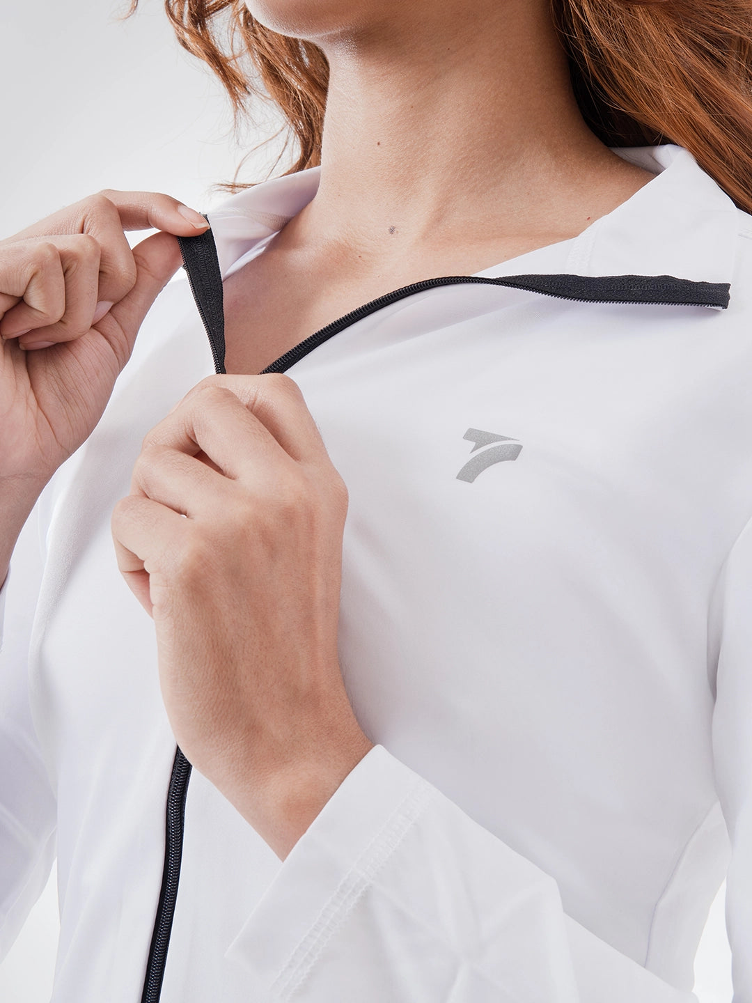 Buzo Manga Larga para running de Mujer Rolling Pro - Blanco