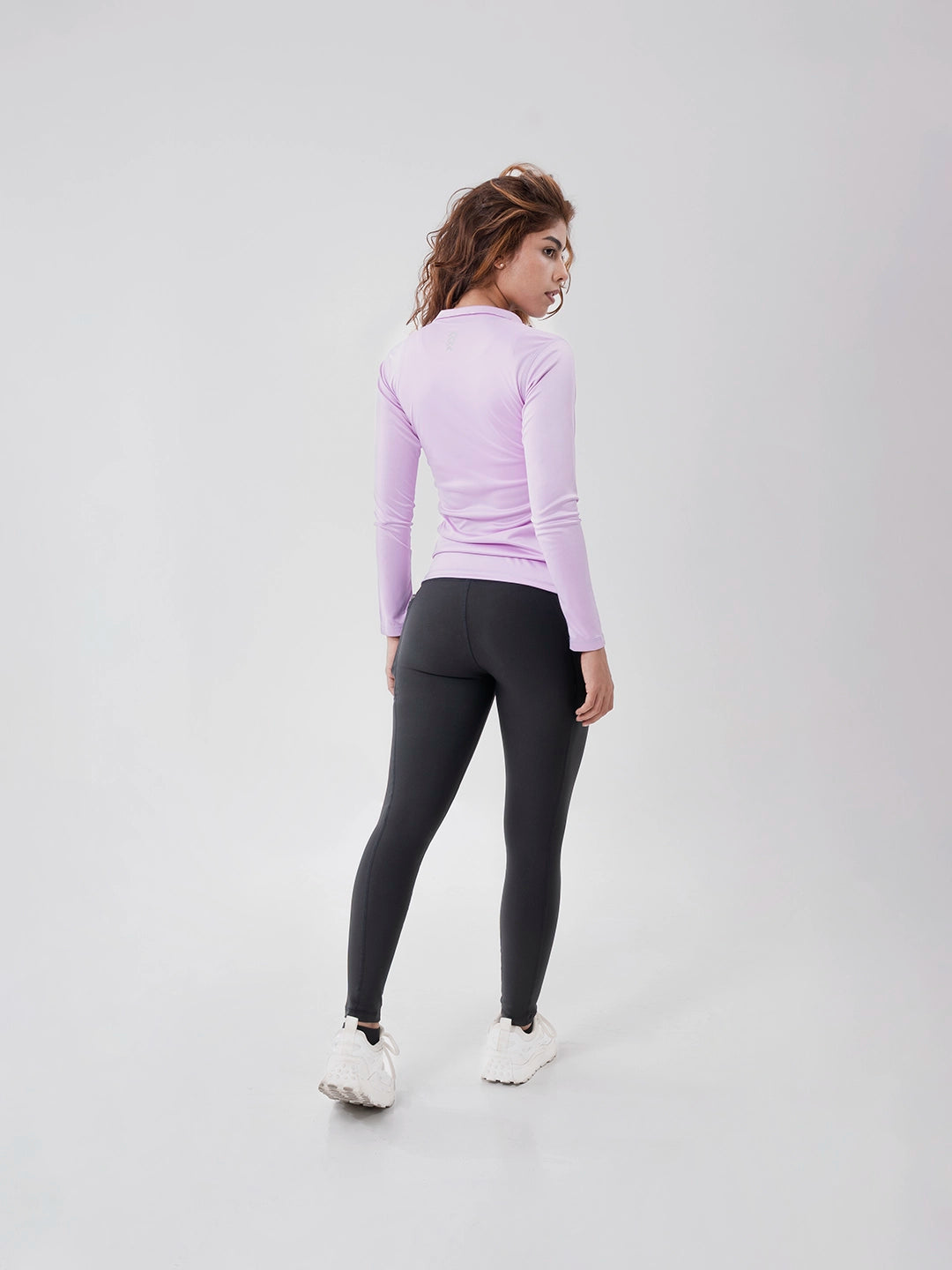 Buzo Manga Larga para running de Mujer Rolling Pro - Lila Oscuro