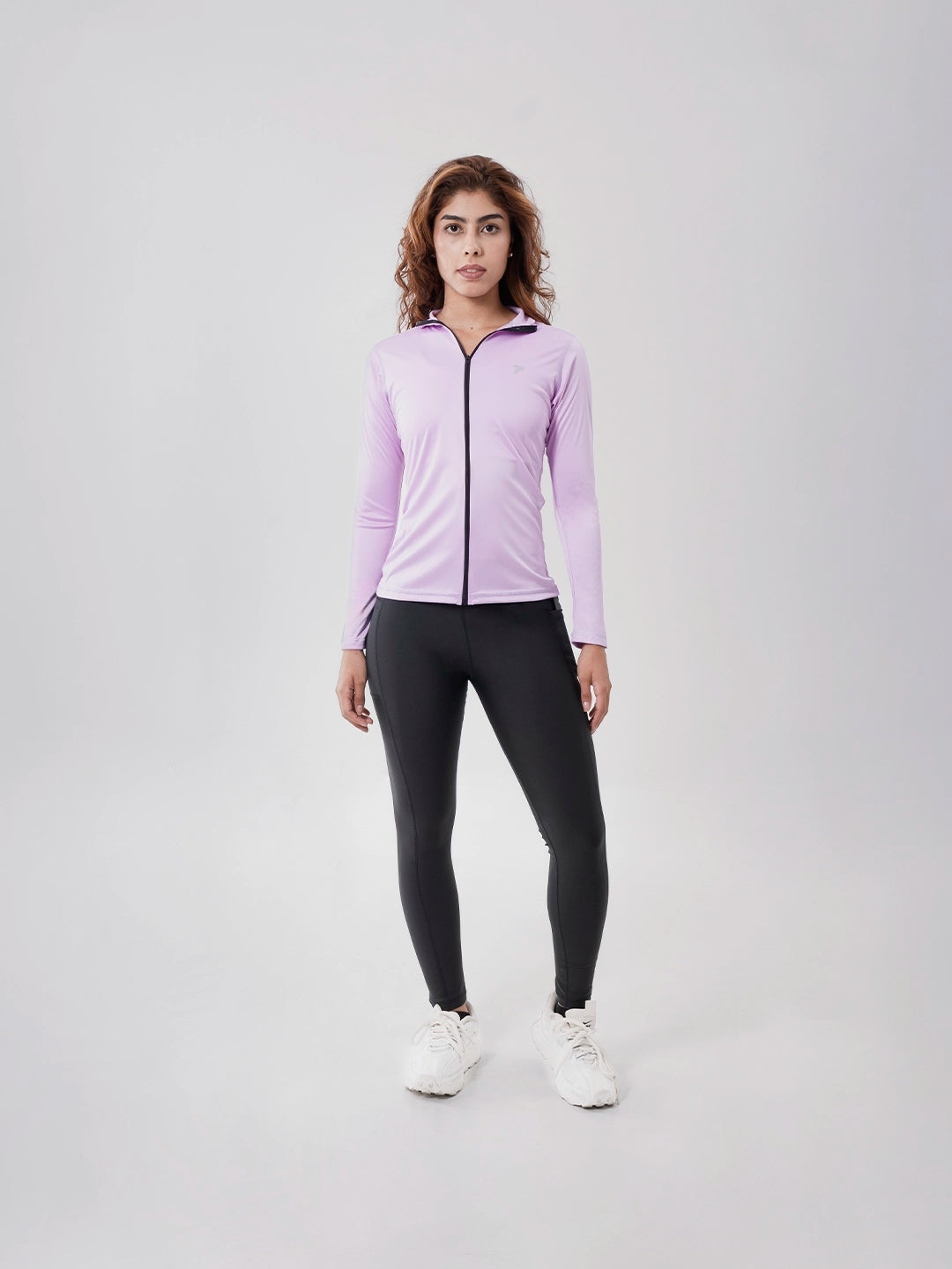 Buzo Manga Larga para running de Mujer Rolling Pro - Lila Oscuro