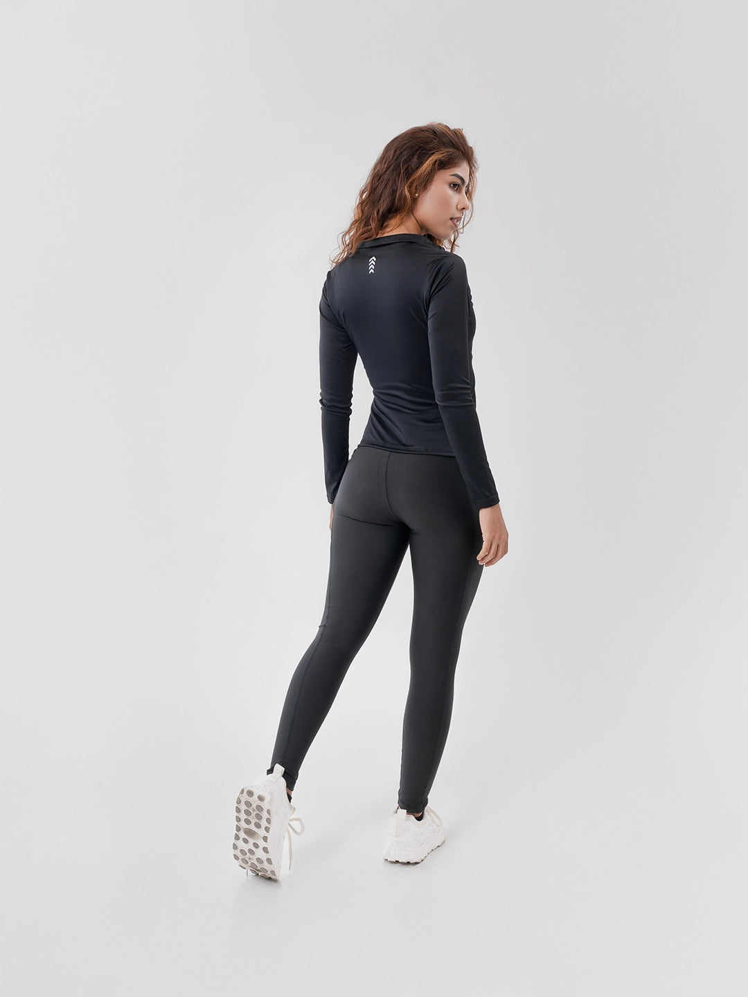 Buzo Manga Larga para running de Mujer Rolling Pro - Negro