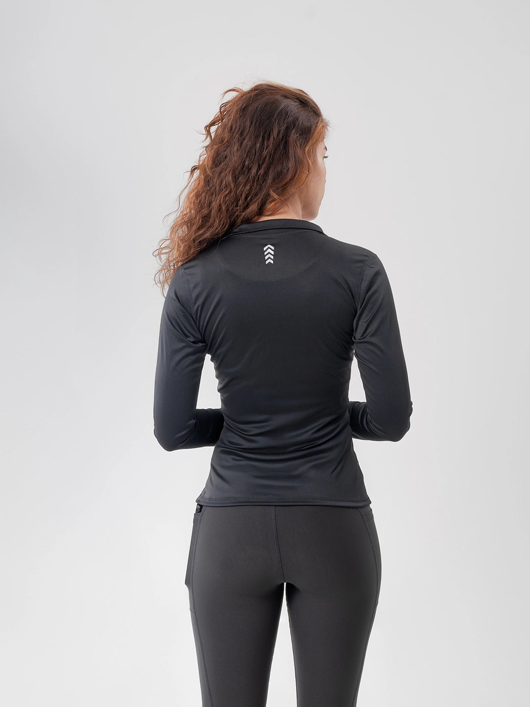 Buzo Manga Larga para running de Mujer Rolling Pro - Negro